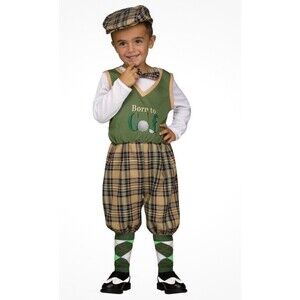 Retro Lil Golfer Baby Toddler Halloween Sports Fancy Golf Costume Hat 24 Months